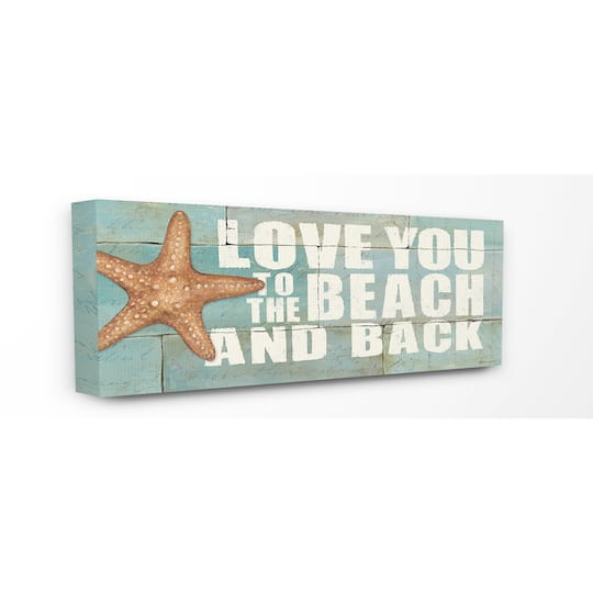Stupell Industries Love You to the Beach Starfish Bricks Wall Accent